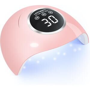 72W UV LED Nail Lamp Light Dryer for Nails Gel Polish with 18 Beads 3 Timer Pink